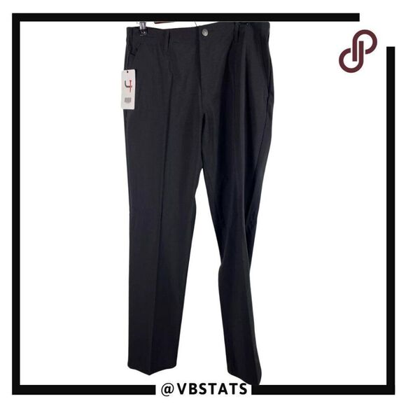 Short Par 4 Black Golf Pants Trousers The Pavin Pant size 38x32 NWT - Picture 2 of 9